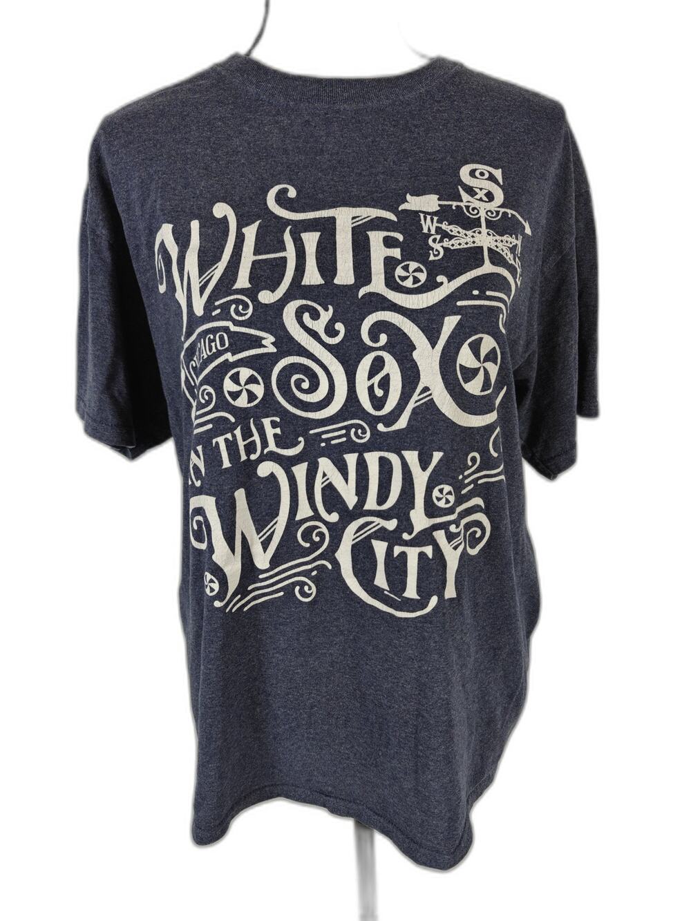 Womens White Sox Graphic T Shirt Blue Size Unknown